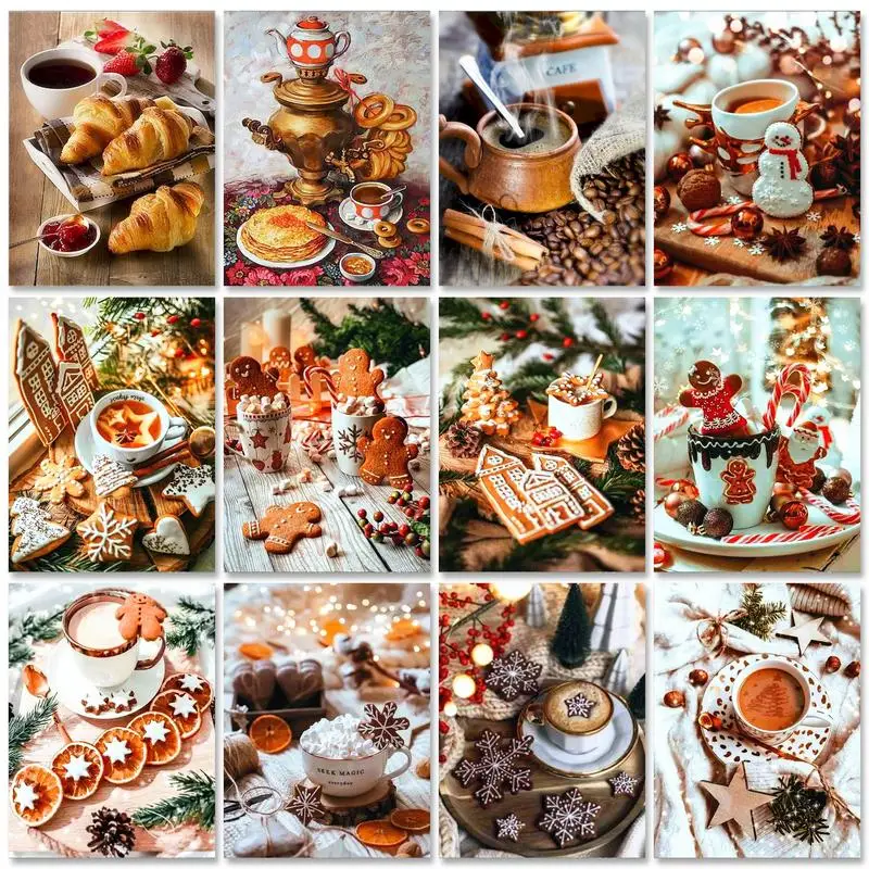 GATYZTORY Paint By Number Kits For Adult With Frame DIY Coffee Oil Painting By Numbers Wall Art Unique Home Decor Gift