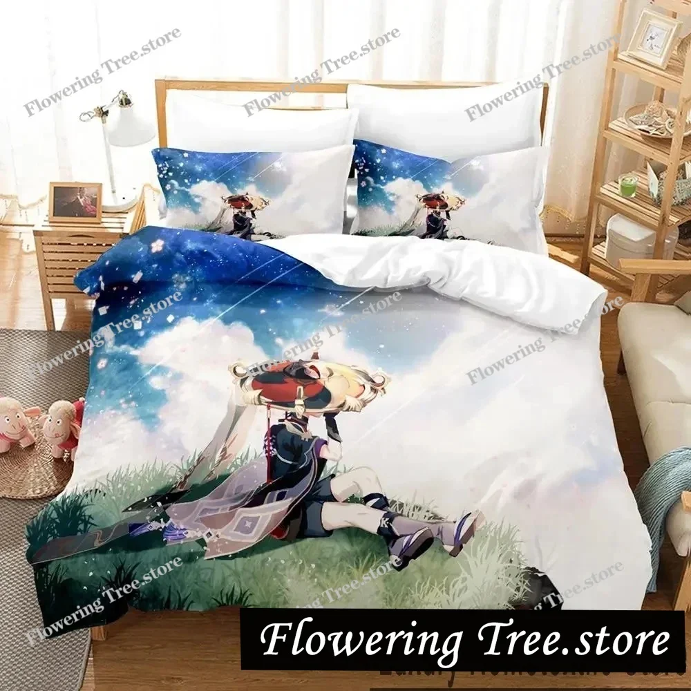 Anime Game Genshin Impact Scaramouche Bedding Set Boys Girls Twin Queen King Size Duvet Cover Pillowcase Bed boys Adult
