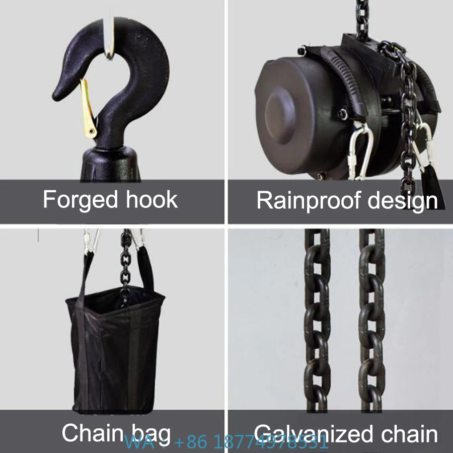 Electric Chain Hoist 500kg 1t 2t Stage Hoist Factory Wholesale High Quality