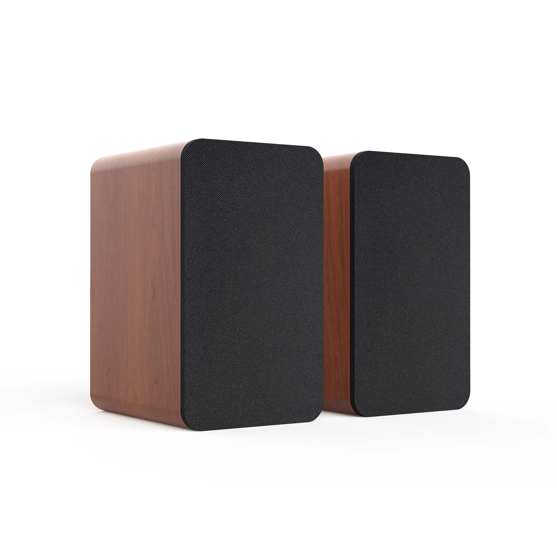 BESTISAN SR07 Bookshelf Speaker Brown Wood Grain BT/Fiber/Coaxial/ARC/RCA/USB Card-insertion Speakers for Smartphone PC TV