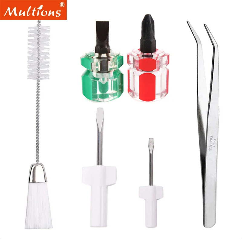 2/4/6pcs/set Sewing Machine Repair Kit Sew Machine Cleaning Tools Screwdriver Tweezers Thread Clear Brush Home Sewing Supplies