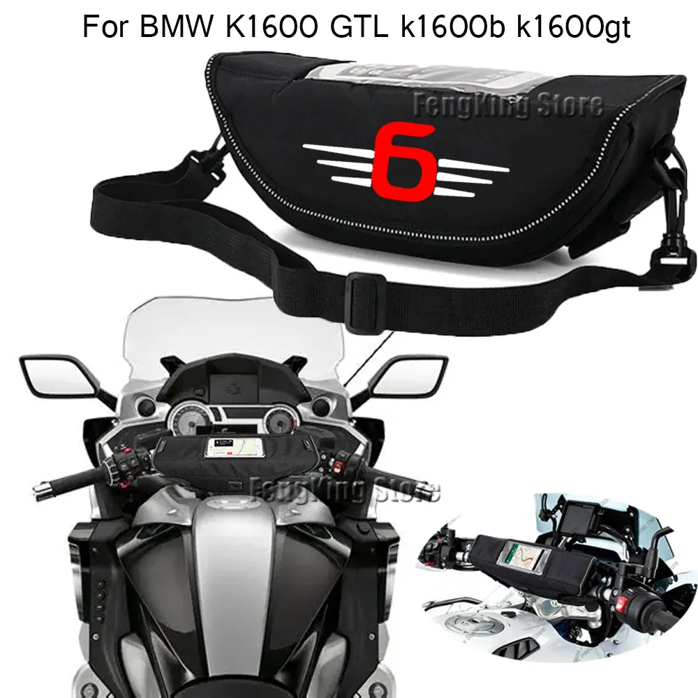 Motorcycle Handlebar Bag Storage Travel Tool Pouch Waterproof For BMW K1600 GTL k1600b k1600gt k1600gtl k1600 Exclusive Rock Fan