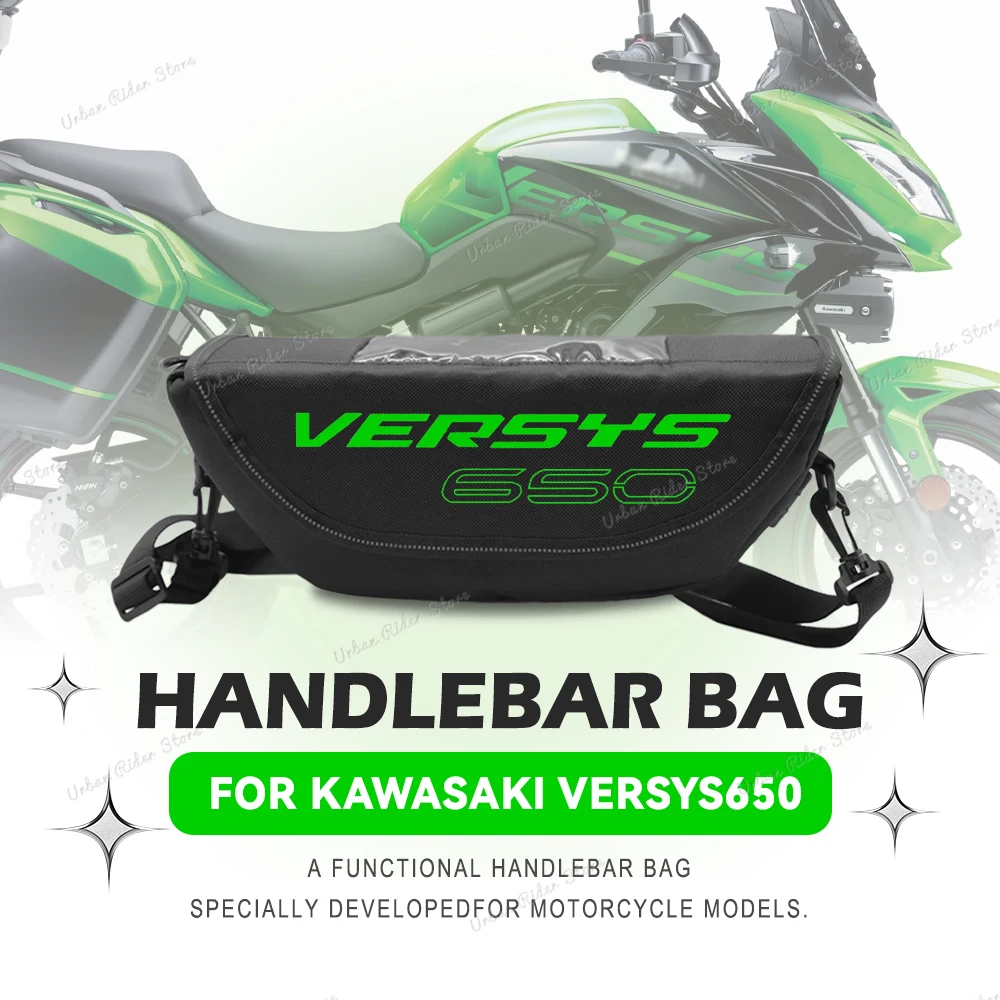 For Kawasaki Versys650 versys 650 Motorcycle Handlebar Travel Bag Motorcycle Waterproof And Dustproof Handlebar Storage Bag
