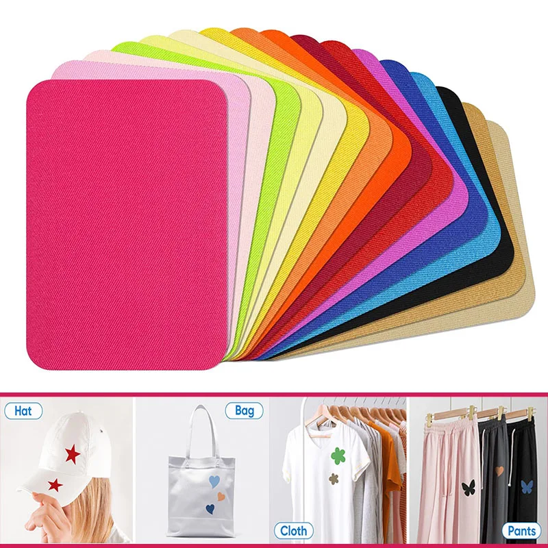 4pcs/Patches for Clothes 12.5x9.5cmSewing cloth Repair Self Adhesive  Patches Iron on Down Jackets Clothes DIY Jean Repair Decor
