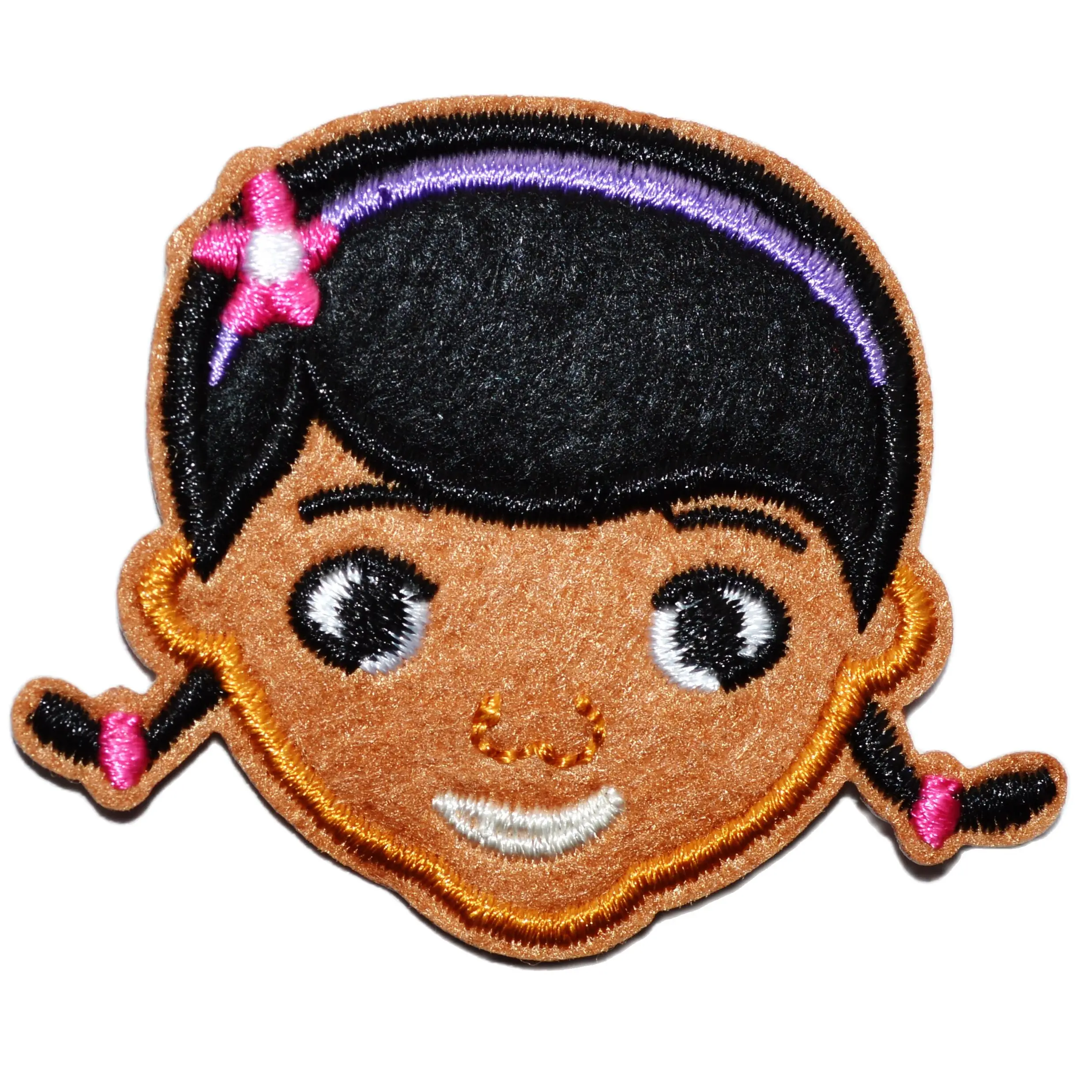 Lovely Doc Doctor McStuffins Brown Face Iron On patches Shirt Hat Jean shoes Applique (≈ 5.7*4.7 cm)