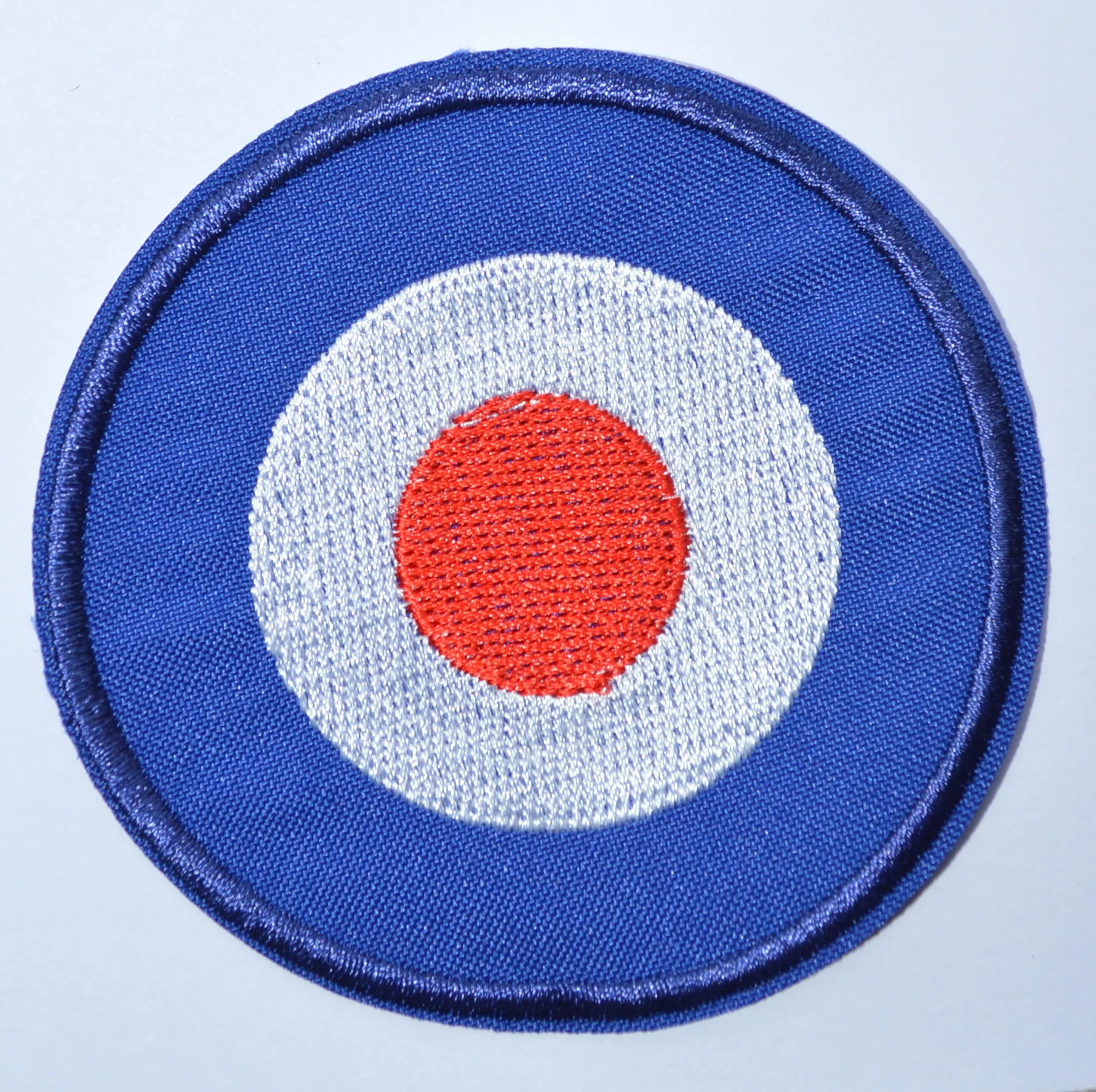 Red Point RAF Roundel Mod Target Iron on Patch Applique for Clothing Craft (≈  8.6 cm)