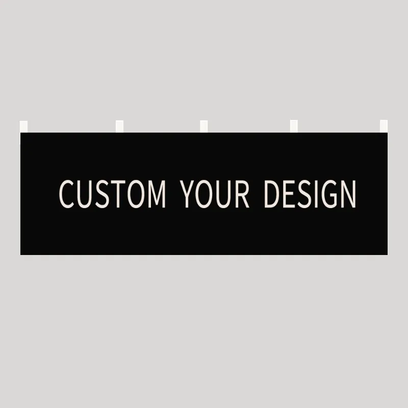 1pc Custom Horizontal Noren Warm Curtain Flag Banners, Single-sided for Indoor and Outdoor Use, Commercial Advertising Decor
