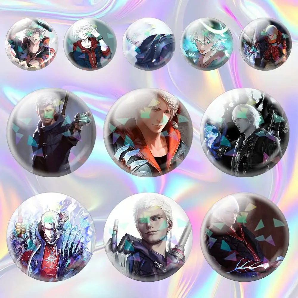Devil May Cry DMC Nero Cool  75mm 44mm 25mm Brooch Backpack Hat Pins Accessories Toys Badge
