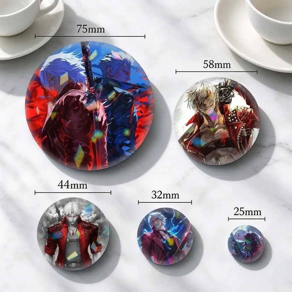 Devil May Cry G-GAME  25mm 32mm 44mm 58mm 75mm Brooches Badges Pins for Accessories Gift