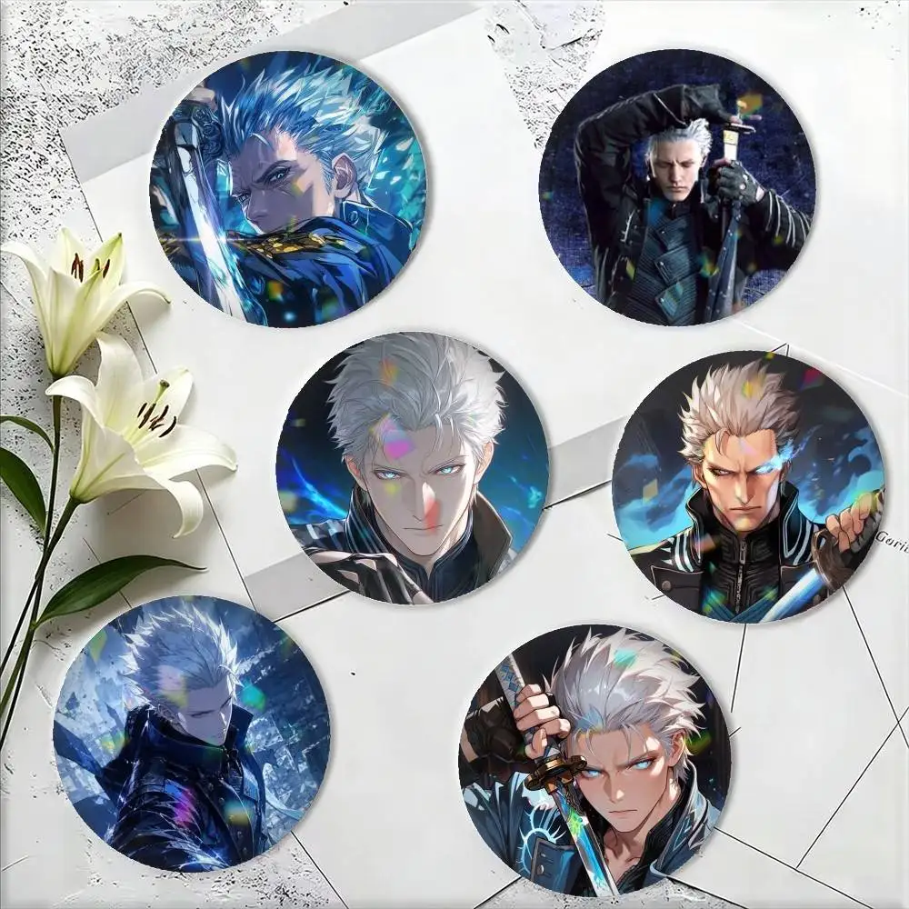 Vergil D-Devil May Cry Game 25mm 32mm 44mm 58mm 75mm Brooches Badges Pins for Accessories Gift