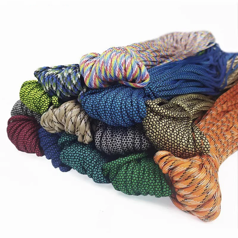 30/100Meters 5mm Outdoor Rope 7 Core Strand Cord Tent Woven Cords Camping Paracord Ropes DIY Handmade Sewing Accessories