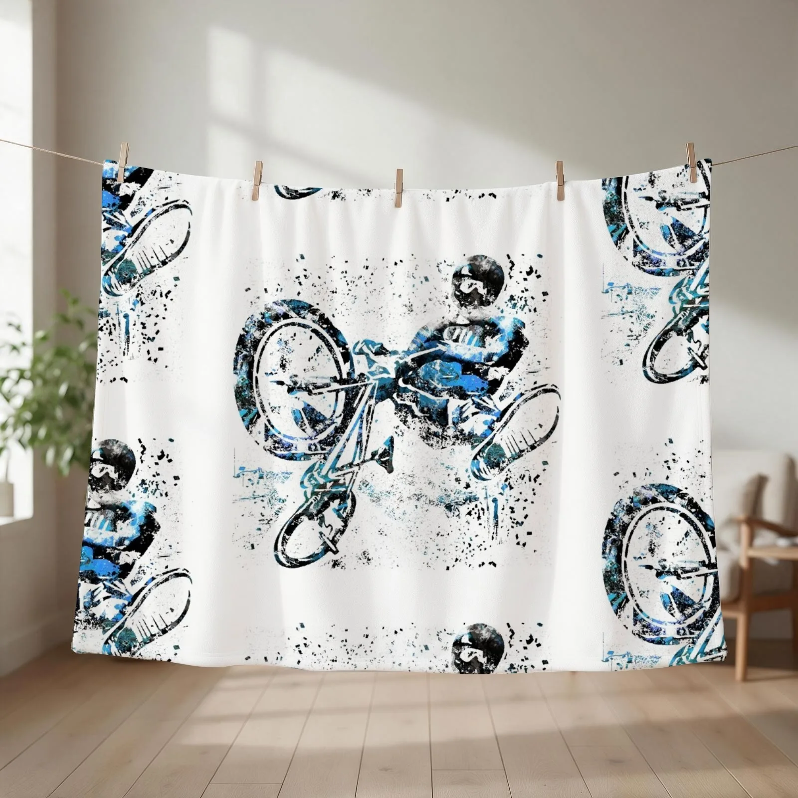 BMX Rider | BMX Bike Throw Blanket Travel Weighted For Sofa Thin Thin Blankets