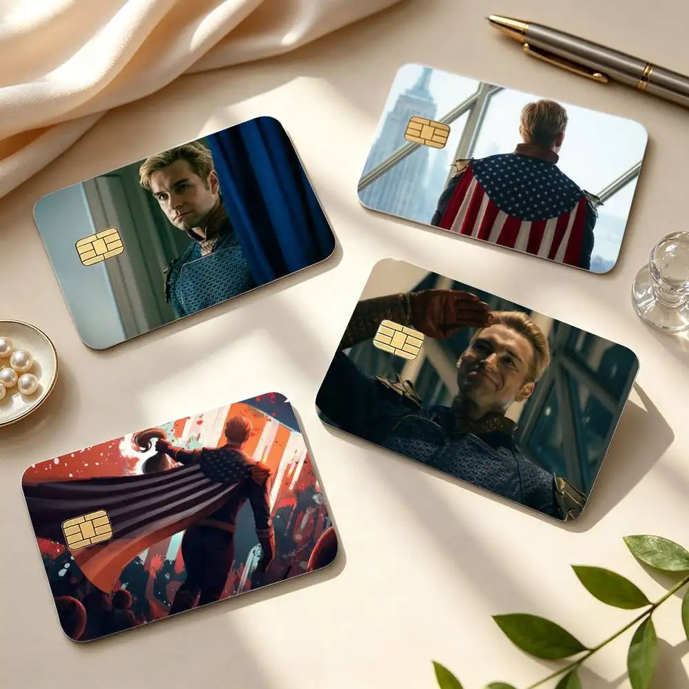 Powerful The Boys Homelander-s  HD Waterproof Credit Card Stickers Silicone Decals For Chip Game Cards Gift