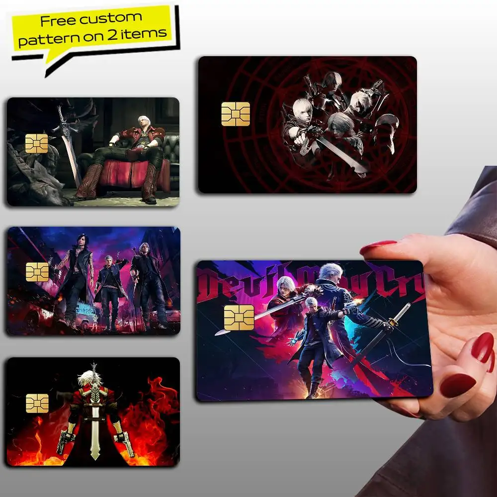 DMC D-Dante Game D-Devil May C-Cry Card Stickers for Bank Access Protective Waterproof Film Cover Sticker Gift