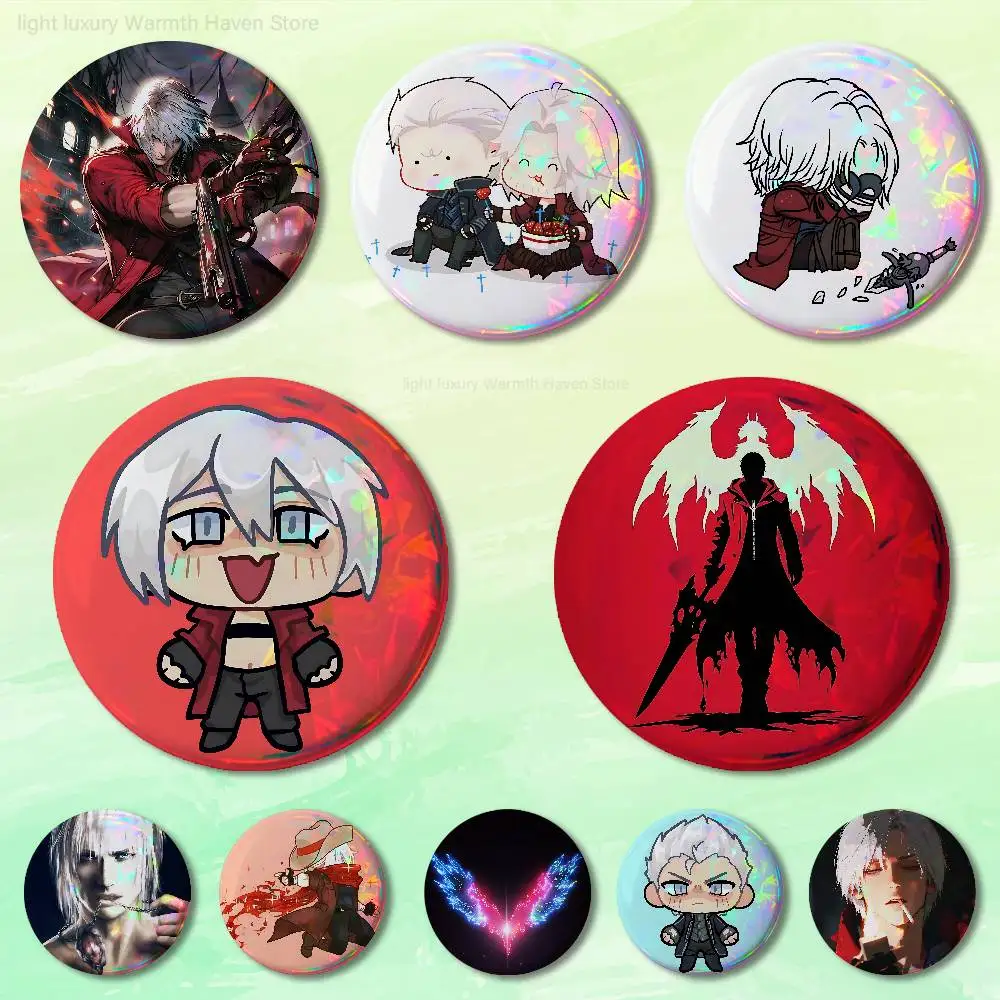 Game D-Devil May C-Cry 32mm 58mm 75mm 44mm 25mm Anime Badges Brooches DIY Pins Decorations Birthday Gifts