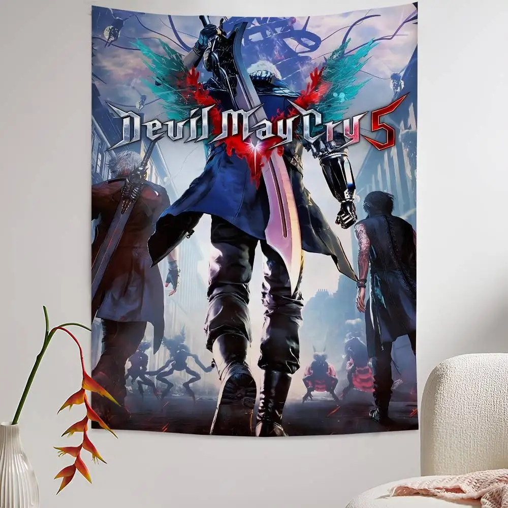 Game D-Devils May C-Cry Hanging Bohemian Tapestry Cheap Hippie Wall Bohemian Wall Tapestries Mandala Wall Hanging Home Decor
