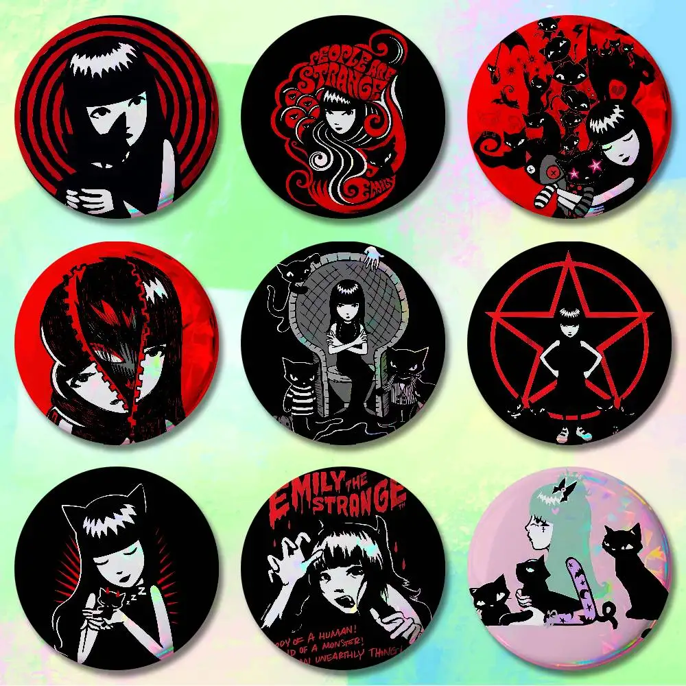 E-Emily The S-Stranges Pins 58mm Cute Cartoon Badge Handmade Brooches for Backpack Accessories