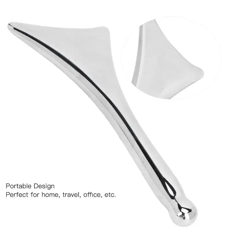 1Pc Scraping Tool Facial Gua Sha Board Energy Stone Hot Cold Compress Skin Care SPA Lifting Stainless Steel Manual Massage Tool