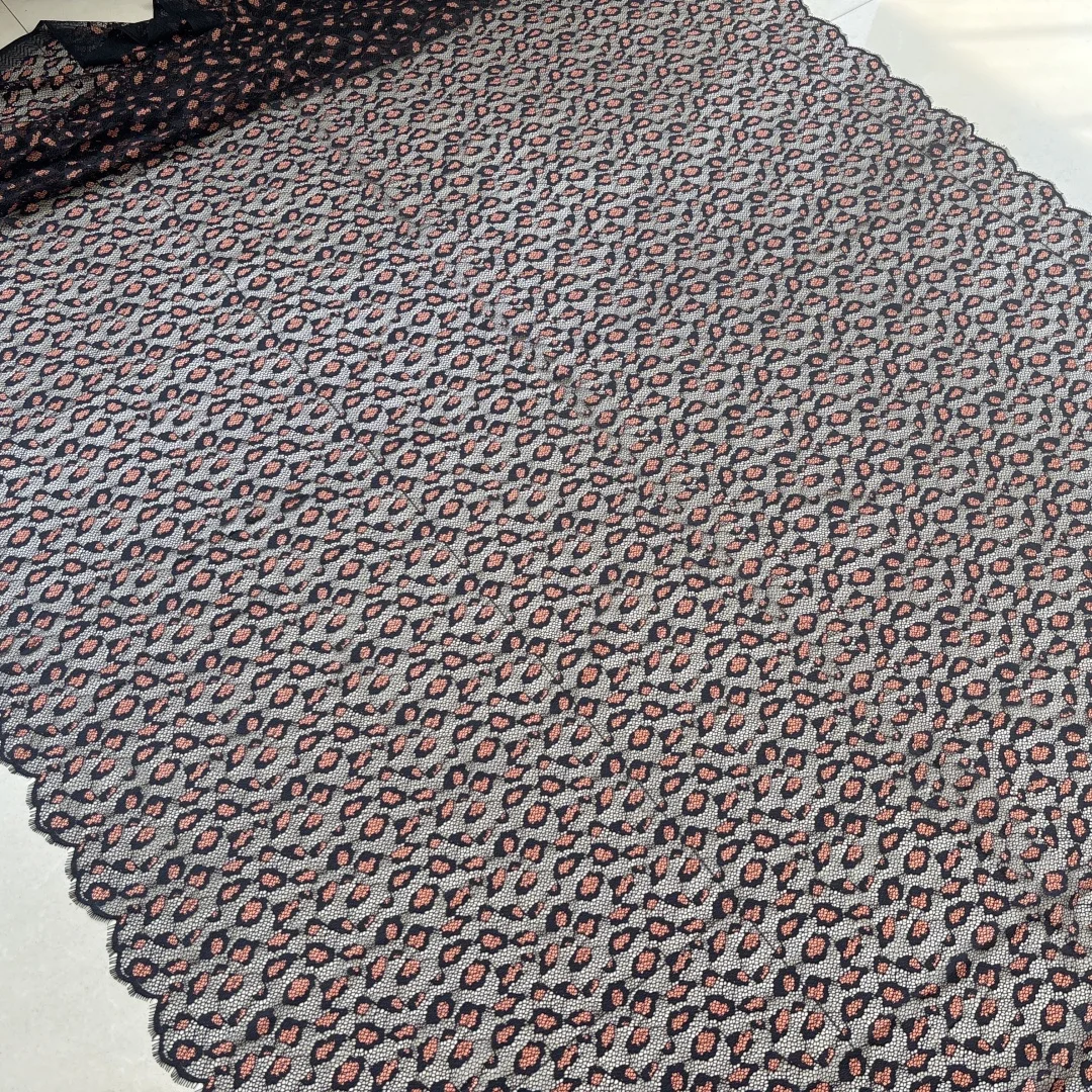 (3yards*1.42yards) Aminal Skin Lace Fabric Eyelash Leopard Lace Fabrics Hand-Made DIY Chantilly Lace Fabric For Clothing Sewing
