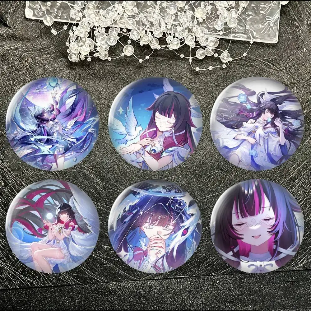Cute girl Columbina Game Brooch Metal Badge Brooch, Fashion Decorative Pins for Hat Bag Clothing Decoration Gift