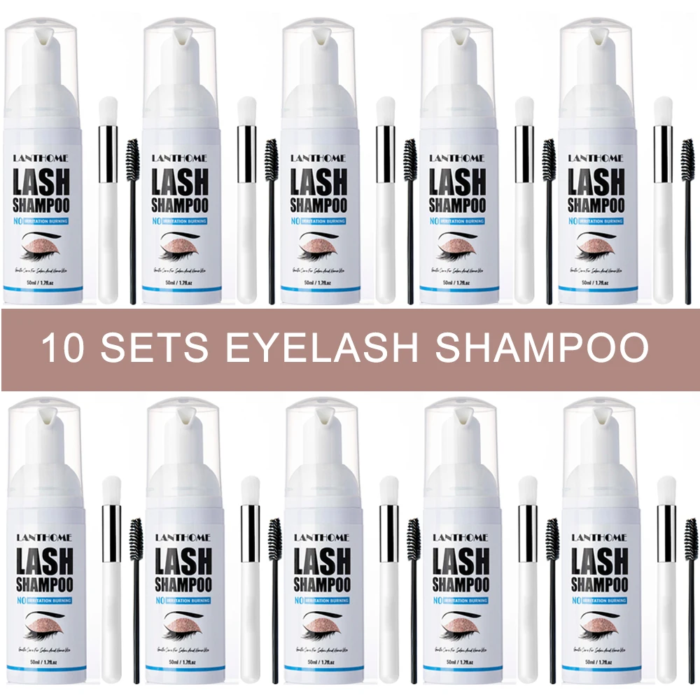 50ML Lanthome Pro Eyelash Extension Shampoo Eyelid Lash Foaming Cleanser Glue Remover Deep Cleaning For Makeup Women