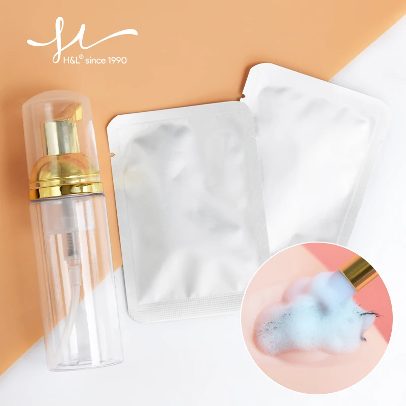 H&L 5ml Eyelash Shampoo Concentrate Eyelashes Gentle Cleansing Mousse Foam No Stimulation Makeup Clean Eyelash Extension Glue