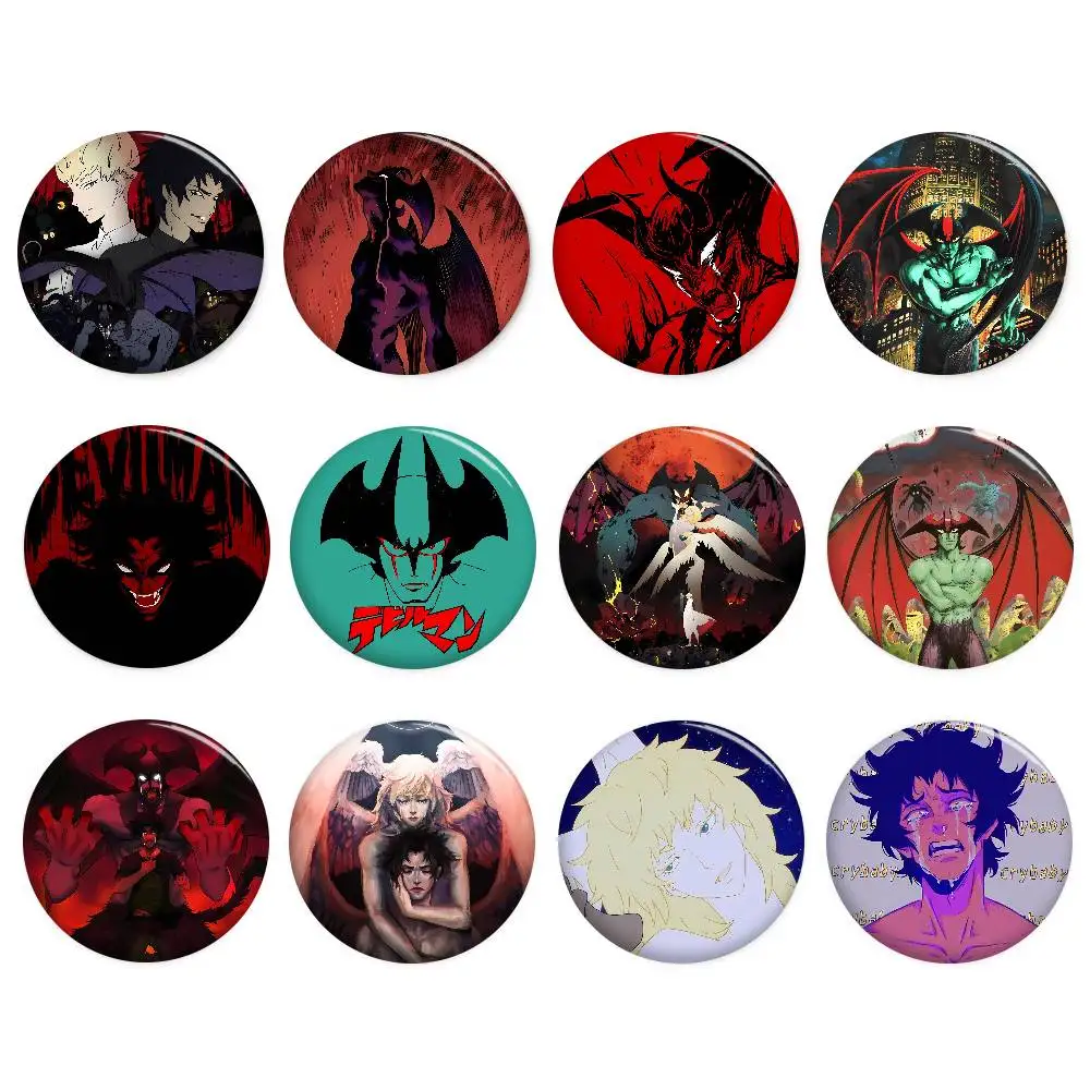 Devilman Crybaby Anime Brooches Cute Cartoon  Badge Jacket Jeans Lapel Pin Gift Accessorie