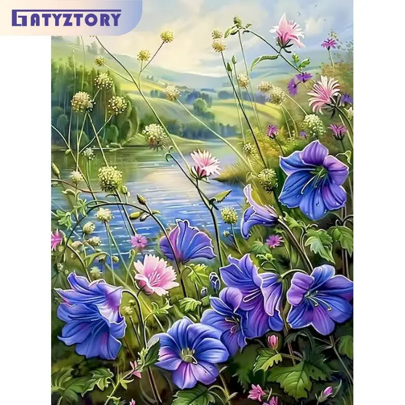 GATYZTORY Painting By Numbers Unique Gift Digital Oil Number Painting Kits Flower 40x50cm Wall Art Picture DIY Color by Number