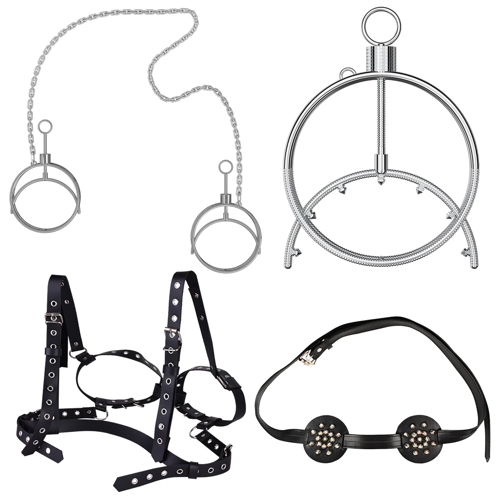 QKKQ Stainless Steel Chest Clamp And Restrain Breast Bondage Nipple Stimulation Pleasure BDSM Sex Toys For Women Men Adult Toy