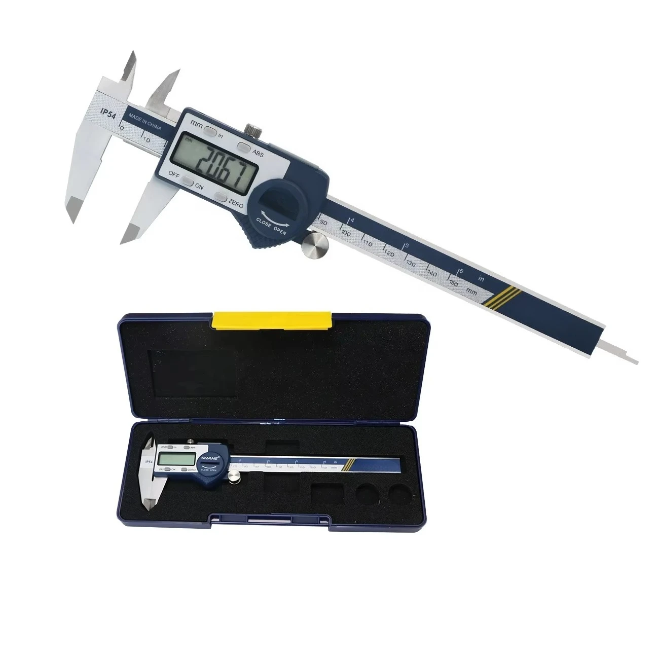 IP54 0-150mm Digital Vernier Caliper with Big LCD Screen Stainless Steel Electronic Vernier Caliper