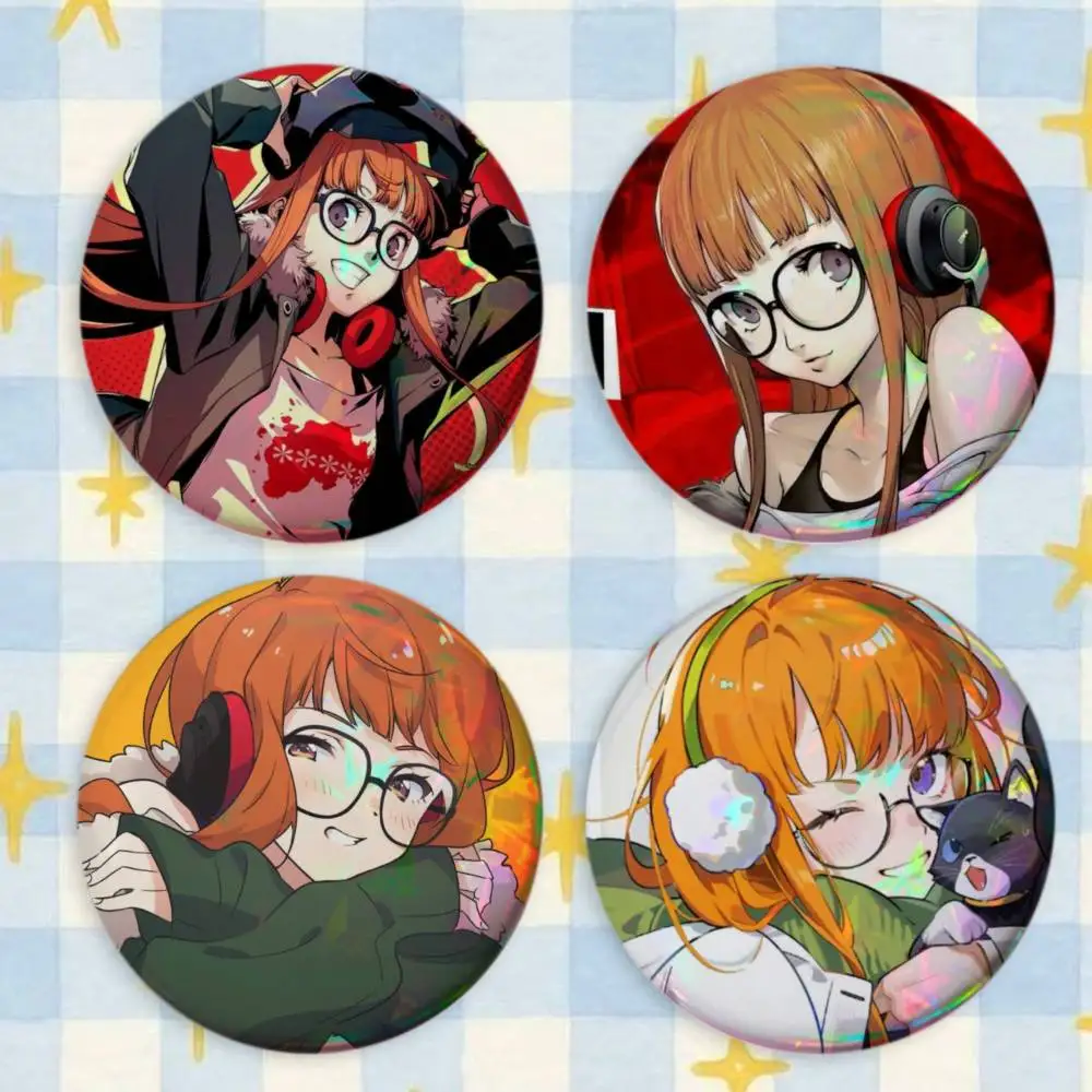 Persona 5 P5 Futaba Sakura Joker Brooches Cartoon Badge Pins Backpack Hat Accessories Friend Gift