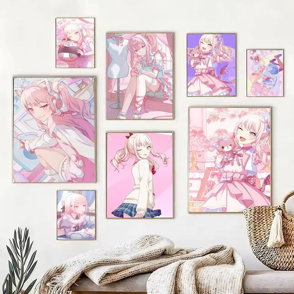 Project S-SEKAI Mizuki Akiyama  Poster Waterproof Wall Art Sticker For Bar Living Room Vintage Decor High Quality Print Gift