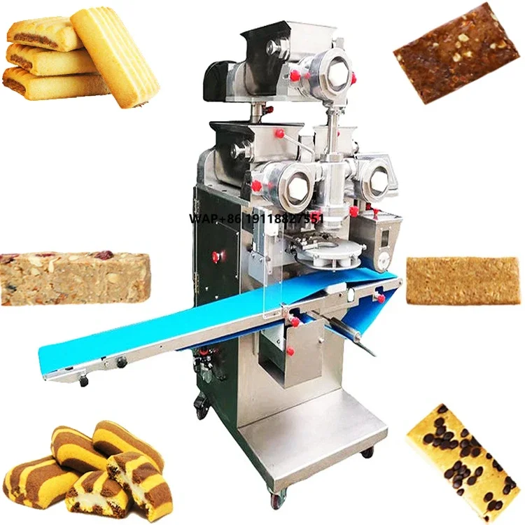 Shanghai Factory Supply Automatic Pastry Encrusting Machine for Date Bars Cookie Bars Grain Products PLC Control Food Grade
