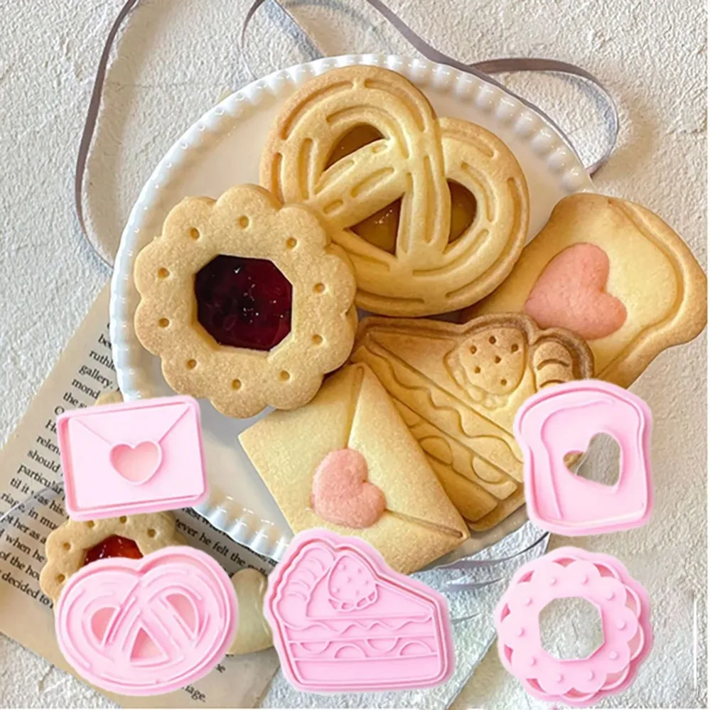 Sandwich Jam Biscuit Mold Stamp Valentine's Day Cookie Cutters Biscuit Mold Kitchen Baking Pastry Bakeware DIY Tools
