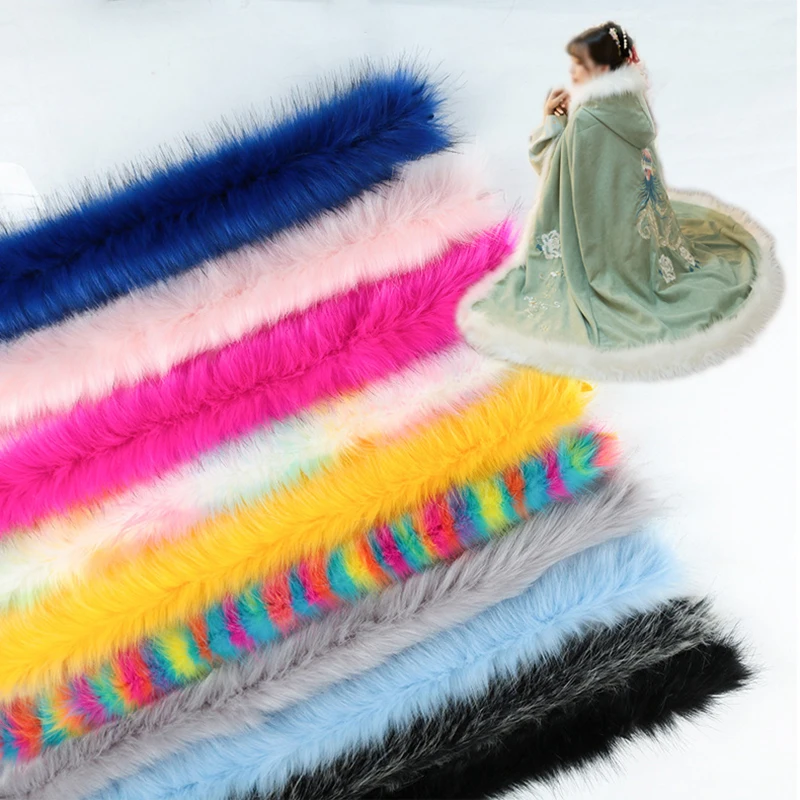 1m Artificial Fox Fur Ribbon Tapes  DIY Sewing Faux Fox Fur Furry Fluffy Trim Trimming Fabric Sweater Coat Hood Garment Crafts