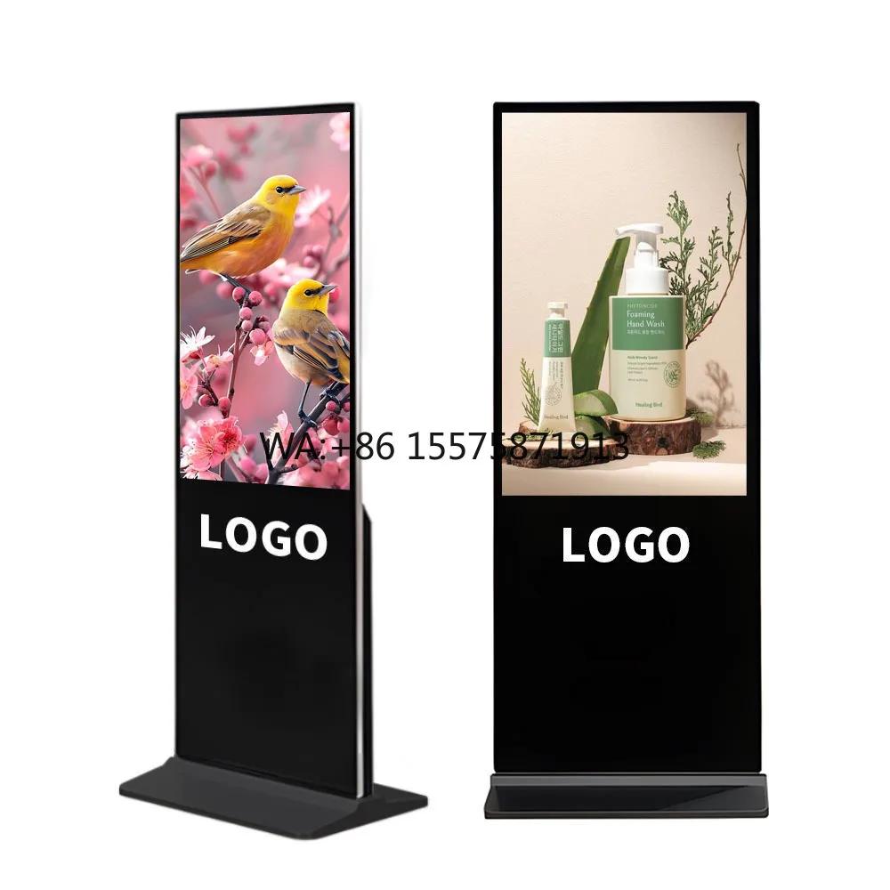 32 43 50 55 65 Inch Indoor Vertical LCD Videos Display Signage Advertising Player Full HD Stands Digital Signage and Display
