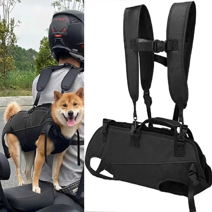 Pet Travel Backpack Shoulder Carrier Outdoor Hiking Walk Durable Oxford Fabric Dog Carrying Bag with Strap Fixation Pets Bag
