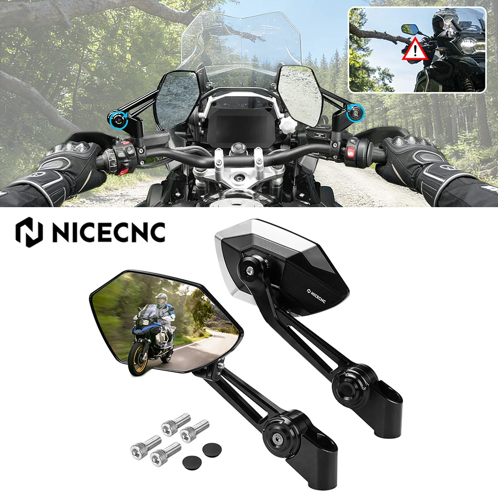 For BMW GS1250 R1250GS Adventure 2018-2025 R1200GS GSA 2013-2018 Foldable Rearview Mirrors For BMW F650/800/850 GS R1200R R1250R