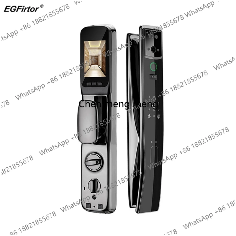 Monitoring 3D Face Recognition Fingerprint Lock APP Wifi Remote Password IC Card Lock Security Door Electronic Smart Door Lock