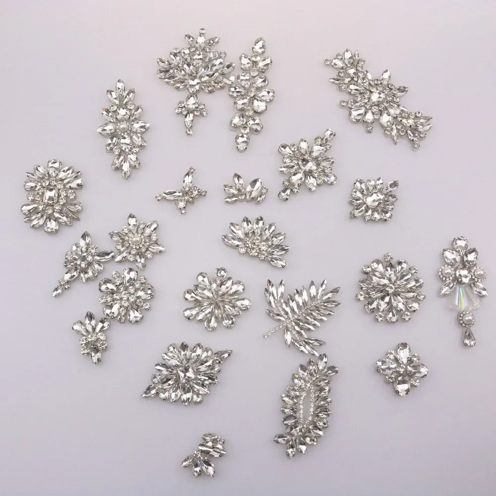 Diamond Beaded Rhinestone Patches for Clothing Backpack Shoes Iron on Beading Applique DIY Accessories Decoration Patche Sticker