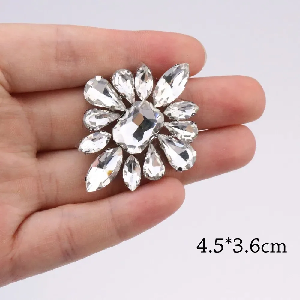 5Pcs Women Rhinestone Stickers Diamond Iron on Patch for Clothing, Hats, Bags, Hair Clips, DIY Decorative Accessories
