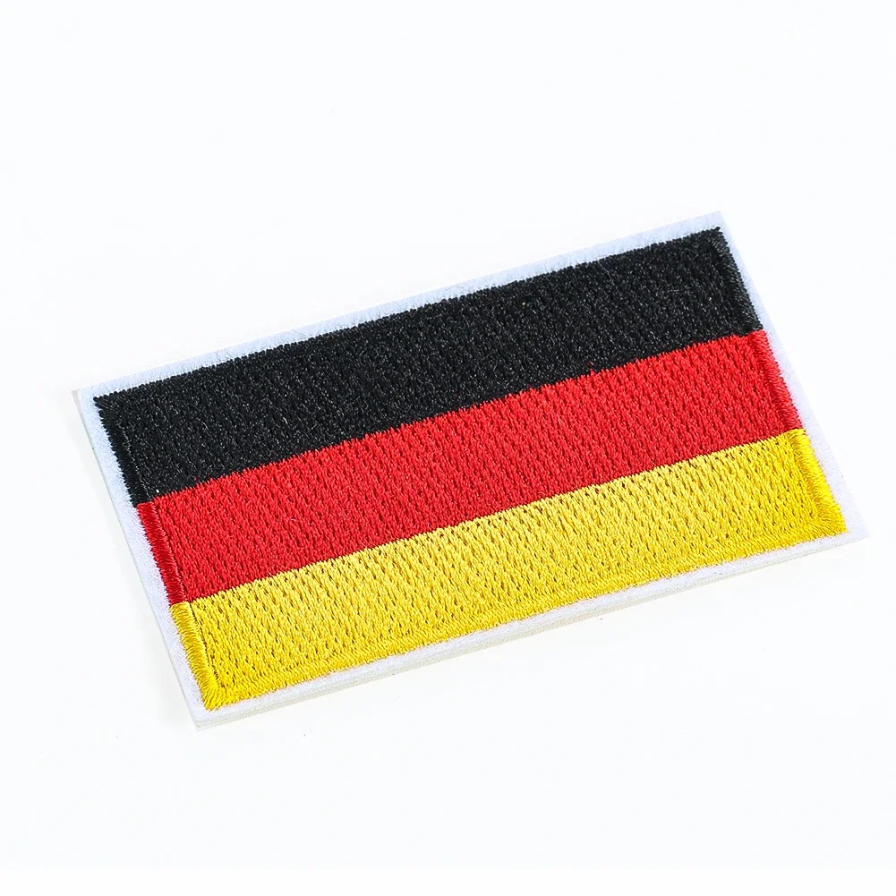 2PCS German Flag Patches Appliques for Clothing DIY Iron on Transfers for Apparel Sewing Badges Scrapbook Sticker Accessories