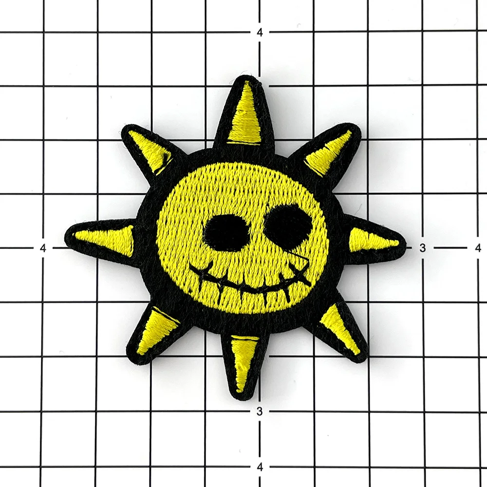 Sun Iron on Badge Appliques Accessory Stickers for Clothes Embroidery Repair Fabric Patches Embroidered Patch Cloth