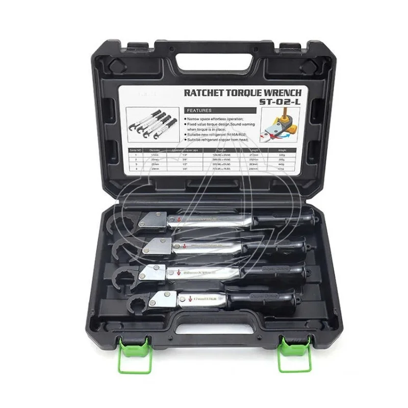 High Precision Ratchet Torque Wrench Set Open End Wrench for Car AC & Spark Plug Repair