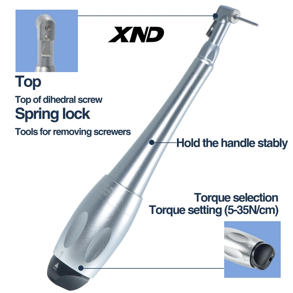 XND Dental Implant Torque Wrench Universal With 16pcs Drivers Dentistry Ratchet Latch Head Handpiece Dental Supply