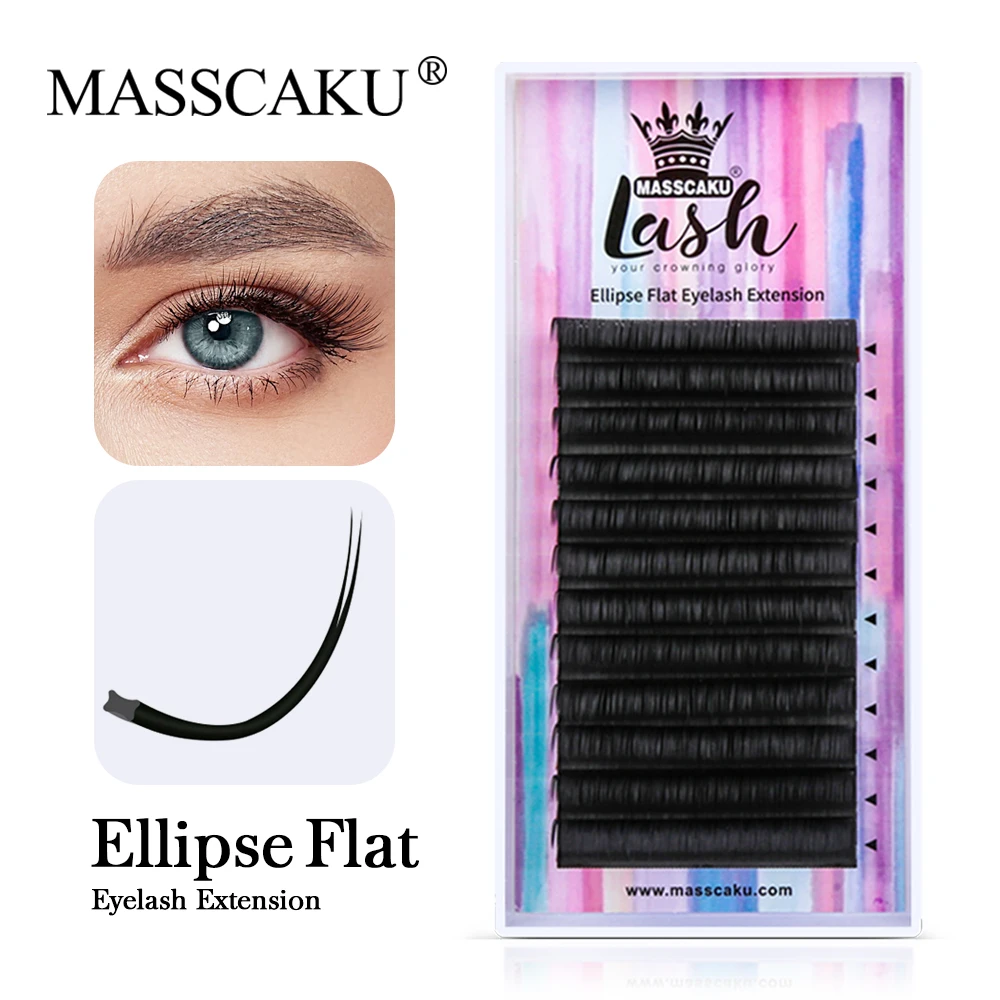 MASSCAKU Fake Eyelashes Halloween Cosplay Lashes Faux Mink Cruelty Free Purpils Daily Natural Makeup Easy to Wear Lash Ribbons