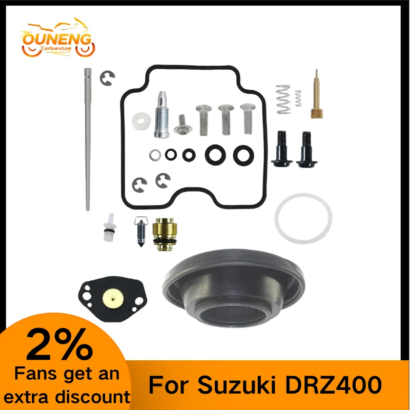 Motorcycle Carburetor Repair Kit For Suzuki DRZ400 DRZ400E DRZ400S DRZ400SM 2005-2017