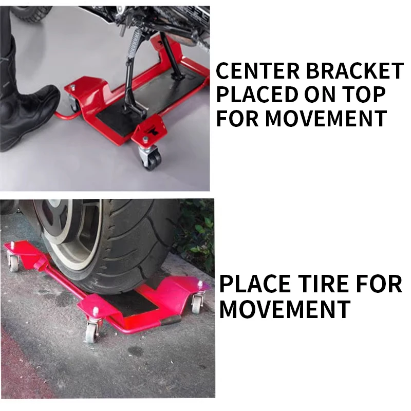 Motorcycle Repair Stand Motorcycle Center Stand Mobile Cart Platform Lightweight 360° Swivel Casters 250KG/180KG Load Capacity