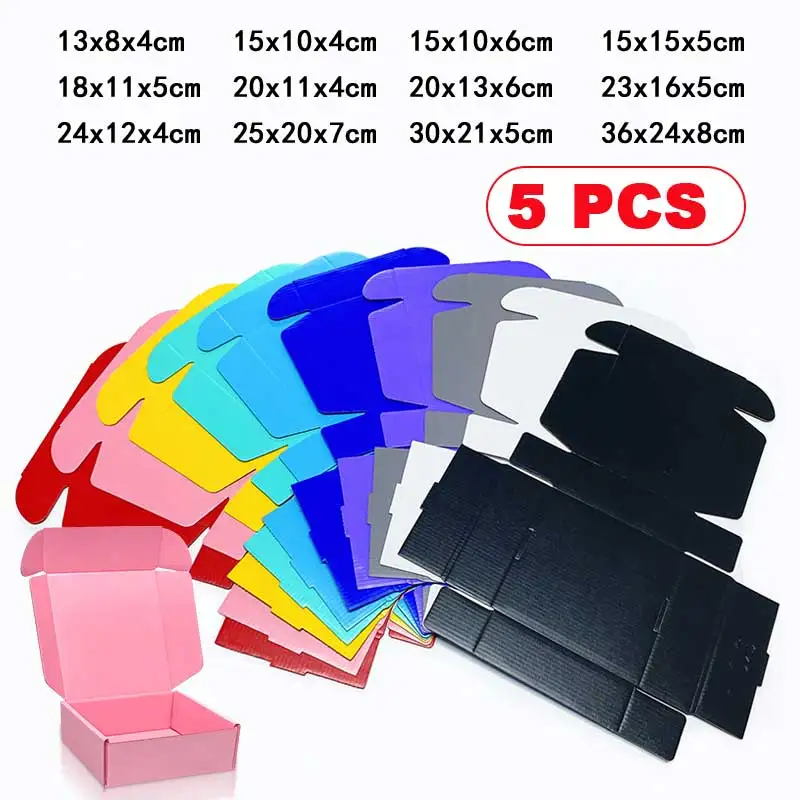 Corrugated Cardboard Packaging Boxes Cosmetics Shirt Wig Wedding Paper Gift Box Folding Clothing Shipping Mailer Packaging Box