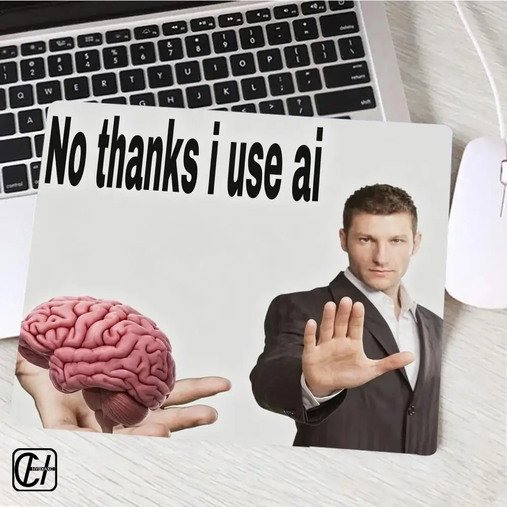 I use AI Funny Meme Mouse Pad For Small Size Gaming Mouse Pad Gamer Company Keyboard Mouse Mats Carpet Computer Desk Mat HYBXXC